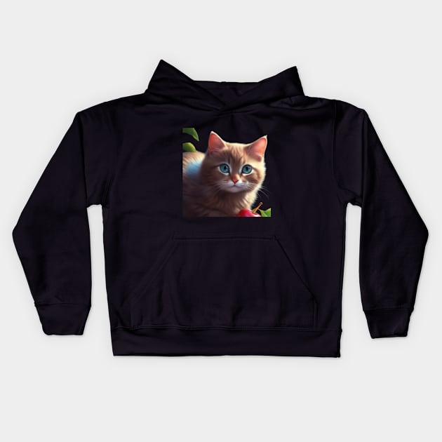 Tender kitten waiting for you. Kids Hoodie by Bruja Maldita